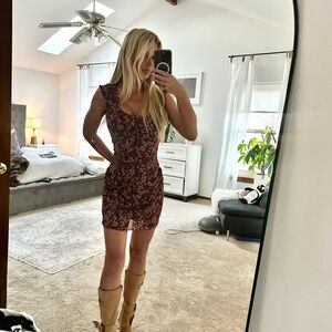 Y2k Xhilaration mesh floral dress Size Medium